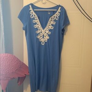 Lilly Pulitzer Blue Dress with White Trim